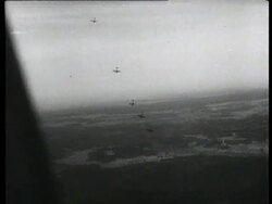 Stuka's from the German Luftwaffe attack Russian refueling columns at the Eastern Front Stock Footage