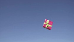 Slow Motion of Tossing Gift Stock Footage