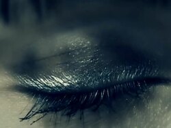 zoom into blue eye Stock Footage