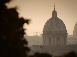 Rome from Capitol Hill at sunset Stock Footage