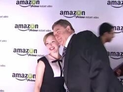 Alicia Sable, John Goodman at Amazon.com Red Carpet Launch Party Stock Footage