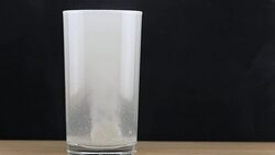 calcium and vitamin in pill Put into a glass of water. Stock Footage