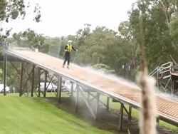 Australian Moguls Training Session Stock Footage