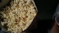 Fun with popcorn Stock Footage