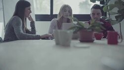 New business team: at work in the startup office Stock Footage