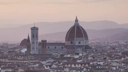 Day to night TL of the Duomo in Florence from Piazzale Michelangelo, Italy Stock Footage