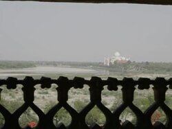 WS Distant view of Taj Mahal / Agra, India Stock Footage