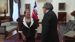 CLEAN : OAS secretary general meets with Chilean president News Clip