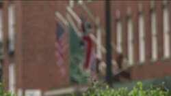 US embassy in London with police stood guard News Clip