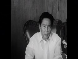 SYND 26-9-72 PRESIDENT FERDINAND MARCOS PROCLAIMS MARTIAL LAW News Clip