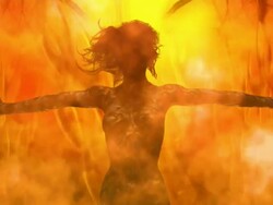 goddess of fire HD loop Stock Footage