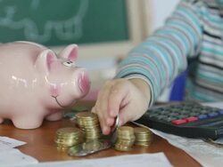 children's finances Stock Footage