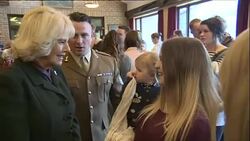 Camilla Duchess of Cornwall visits Normandy Barracks News Clip
