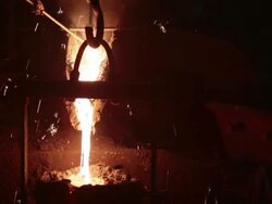 Metal industry-Molten Steel Stock Footage