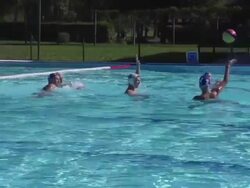 HD: Super Slo-Mo Shot of Water Polo Scoring Action Stock Footage