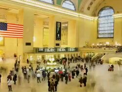 TIME LAPSE, Grand Hall of Grand Central Terminal Stock Footage