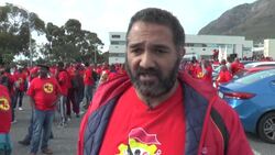 South African trade unions strike over proposed national minimum wage News Clip