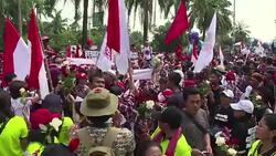 CLEAN : Jakarta's Christian governor jailed for two years for blasphemy News Clip