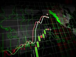 Growing Financial Charts Loop Stock Footage