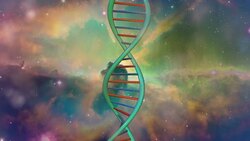 DNA galaxy Stock Footage
