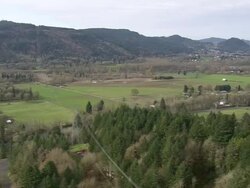 WS AERIAL View of farmland / Oregon, United States Stock Footage