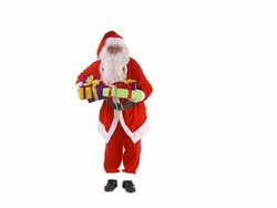 Santa With Presents Stock Footage