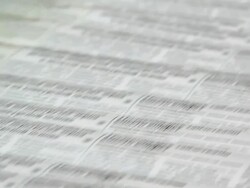 Printing of newspapers Stock Footage