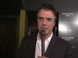 INTERVIEW: Chris Noth on being at the The Hangover Part II Premiere, says he's hungover right now at the 'The Hangover Part II' Premiere at New York NY.  Stock Footage