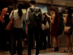 Waiting For The Train Stock Footage