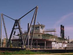 Static view of ship Captain Meriwether Lewis. Stock Footage