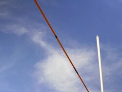 HD Male pole-vaulter passing the bar Stock Footage