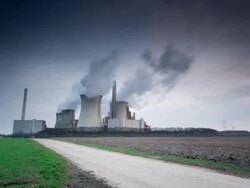 DOLLY TIMELPASE: Power station Stock Footage
