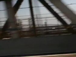 crossing a bridge Stock Footage