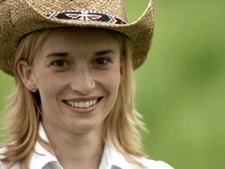 HD SLOW-MOTION: Beautiful Country Woman Stock Footage