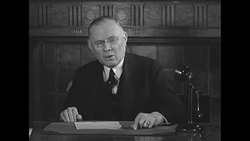 President of American Federation of Labor William Green speaking in Washington, DC, about shorter workweek News Clip