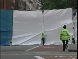 Wreckage of bus remains remains at scene day after attack Instructional Video