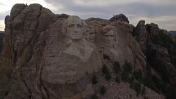 Aerial South Dakota Mt Rushmore Stock Footage