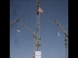 SYND 7-5-74 DEEP WATER OIL PLATFORM LAUNCHED FROM STAVANGER News Clip