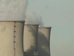 Coal-burning power plant Stock Footage