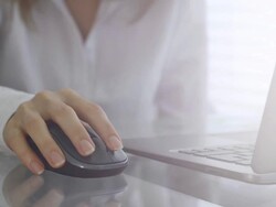 Using Computer Mouse Stock Footage