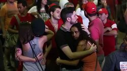 CLEAN : Rousseff supporters react with emotion to impeachment vote News Clip