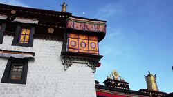 Jokhang Temple at Tibet Stock Footage