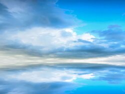 Moving clouds and reflection surface Stock Footage