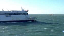 Ships at sea on the English Channel News Clip