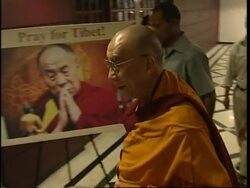 Dalai Lama arrives for prayer meeting News Clip