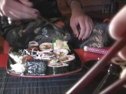 Sushi dinner Stock Footage