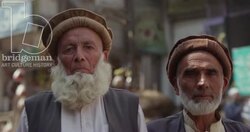 Typical Pashtun men, Bahrain, Swat Stock Footage