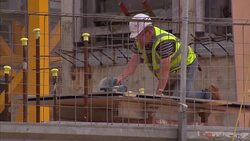 Workmen On Construction Site News Clip