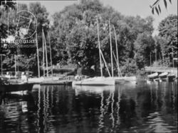 Swimming pools and canals. Sweden, 1960s Stock Footage
