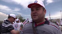 Union members go on strike and join the protest movement News Clip